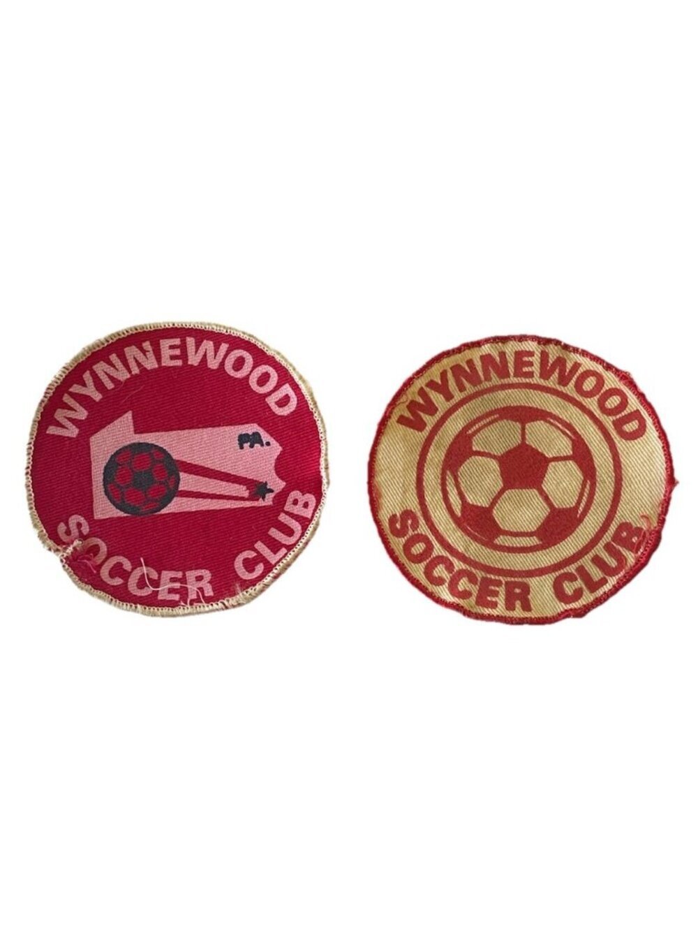 Vintage 1980s Wynnewood PA Youth Soccer Camp Patches Lot of 2 Collectible READ